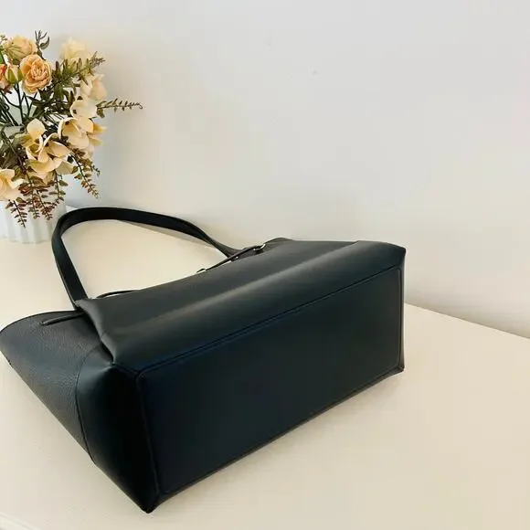 Michael Kors Purse Reed Large Logo Tote Bag Black MK - Picture 5 of 8